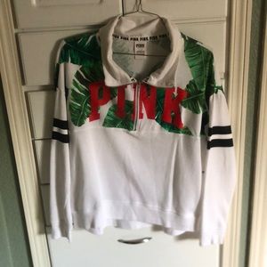 PINK - Large half zip pullover